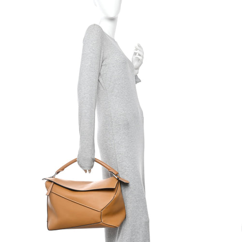 Calfskin Large Puzzle Bag Warm Desert