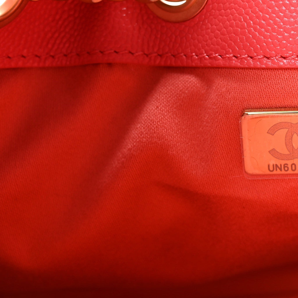 Caviar Quilted Mini Chanel 25 Handbag Coral