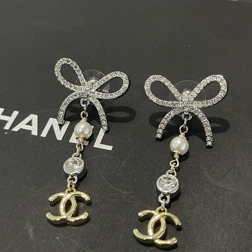 Chanel Double Knot Necklace Bracelet Earrings