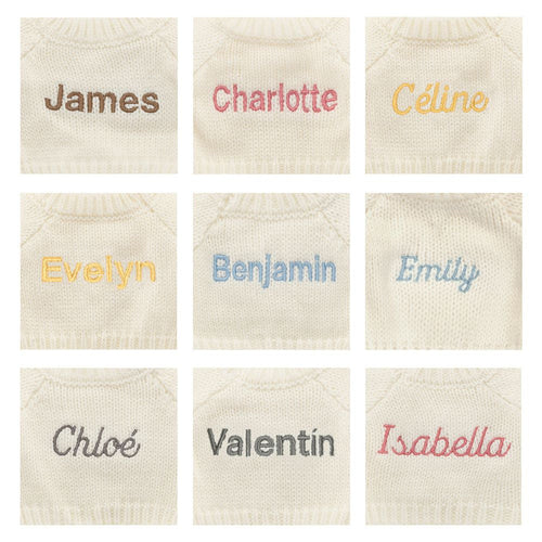 Blossom Beige Bunny 'Petal' with Personalized Cream Jumper