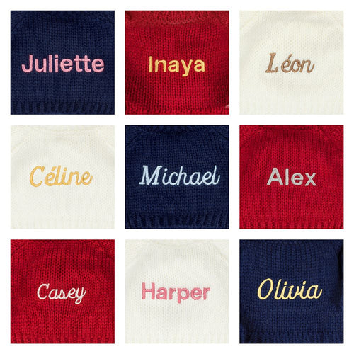 Bartholomew Bear Bouffant with Personalized Navy Jumper