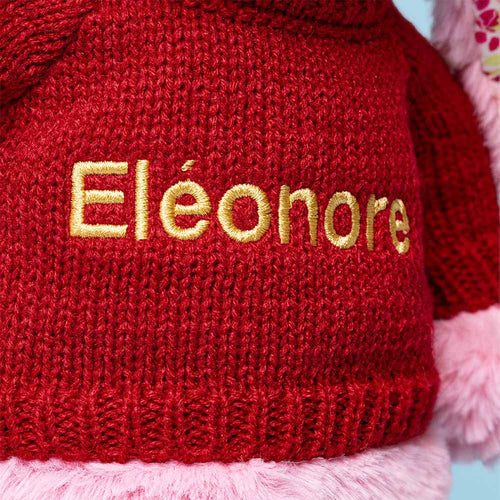Blushkin Blossom Luxe Bunny with Personalized Red Jumper