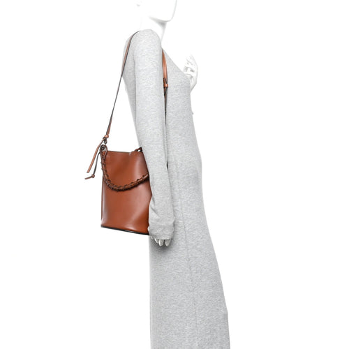 Calfskin Gate Bucket Bag Brown